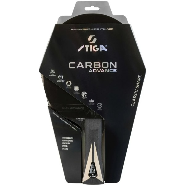 Фото - Ракетка для настольного тенниса Stiga Carbon Advance FL (1215-1001-35)